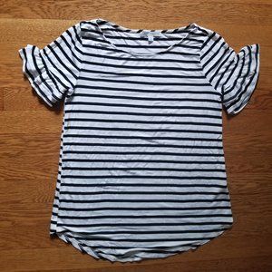 Green Envelope LA Striped Jersey Top (XS)